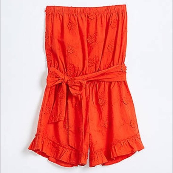 Pants - NEW Loft Beach Floral Embroidered Strapless Romper